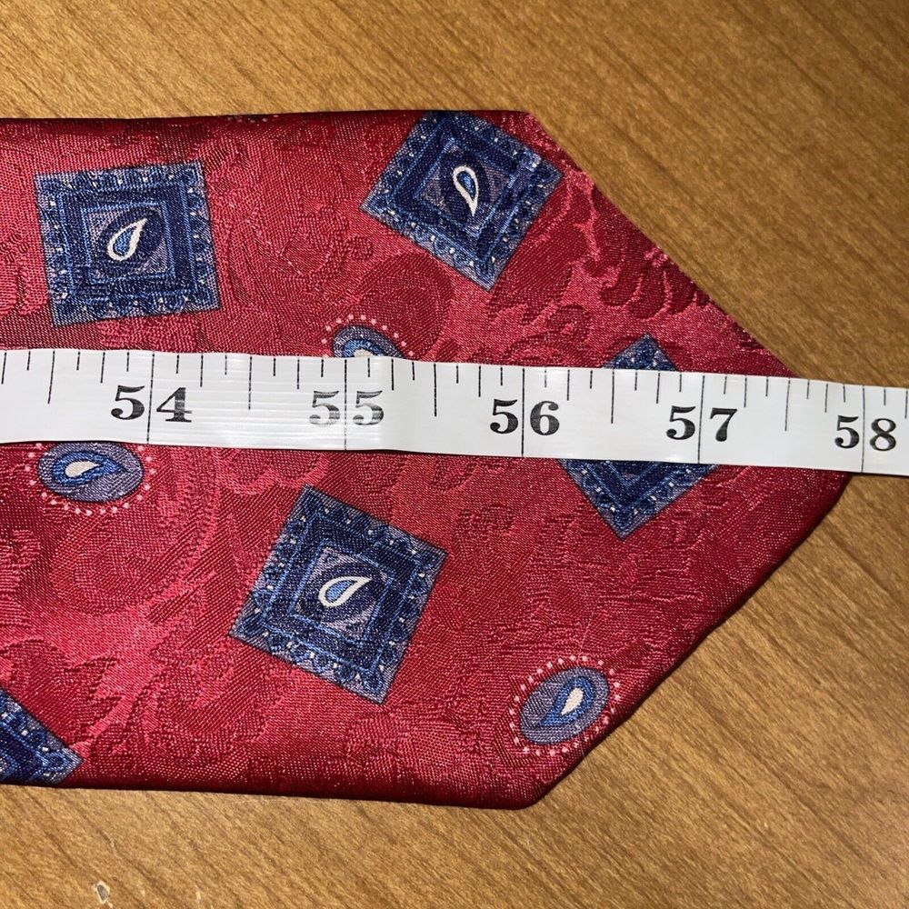 Executive Collection Neck Tie‎ Men Res Paisley Business Weddings Made In USA - Picture 5 of 6